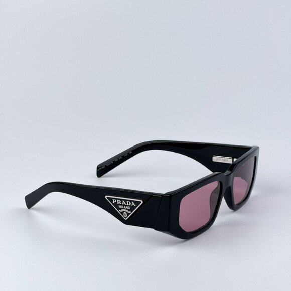 Prada PR09ZS 16K30L BRAND NEW Sunglasses Black Pink Unisex Rectangle - Picture 5 of 9